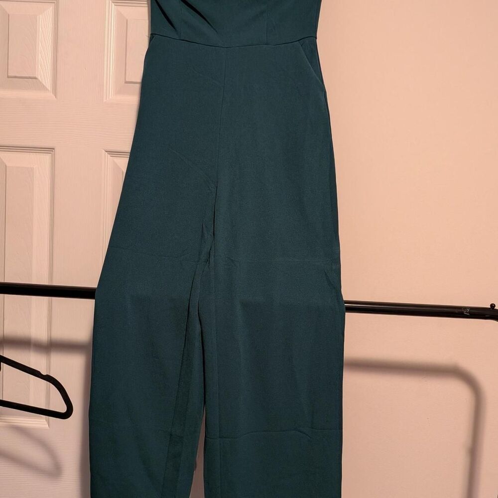 Zesica Women's Green and Blue Jumpsuit
